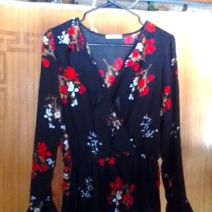 Black floral dress